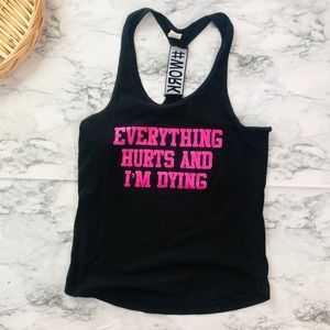 Black workout tank top